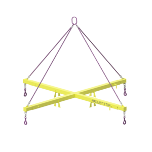 Cross spreader with 4-legged sling