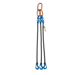 Chain sling 3-leg, Grade 100 with latch hook