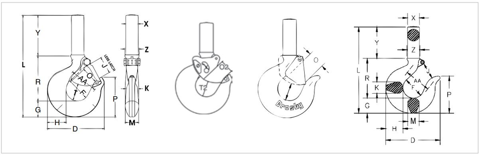 Shank Hook Crosby S-319C / S-319CN | Industrial Rigging & Supply