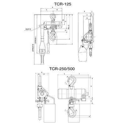 Mini Chain Hoists Red Rooster TCR (125 - 500 kg) 
