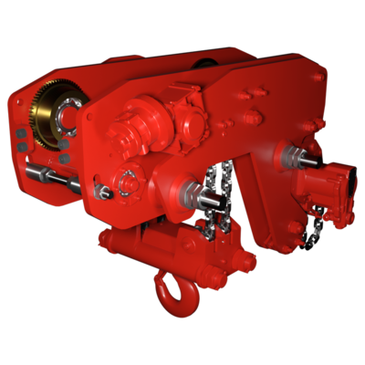 Ultra Low Headroom Air Chain Hoist Red Rooster TMH (6.000 - 20.000 kg) 