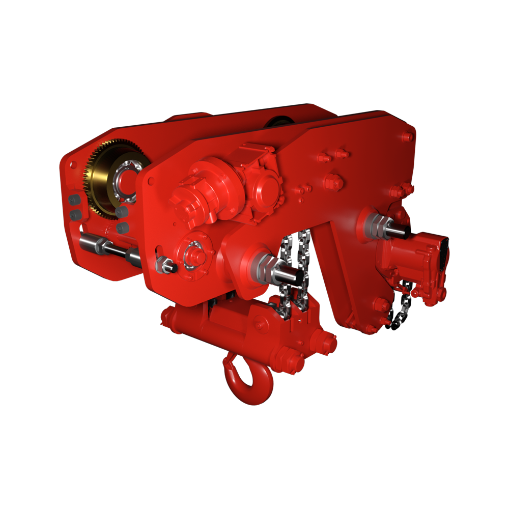 Ultra Low Headroom Air Chain Hoist Red Rooster TMH (6.000 - 20.000 kg) 