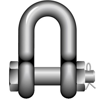 Dee Shackle with Safety Bolt R-7823, Stainless Steel 
