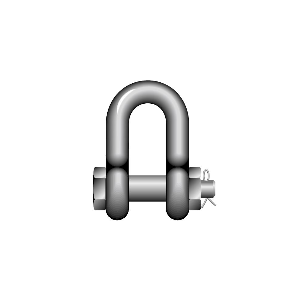 Dee Shackle with Safety Bolt R-7823, Stainless Steel 