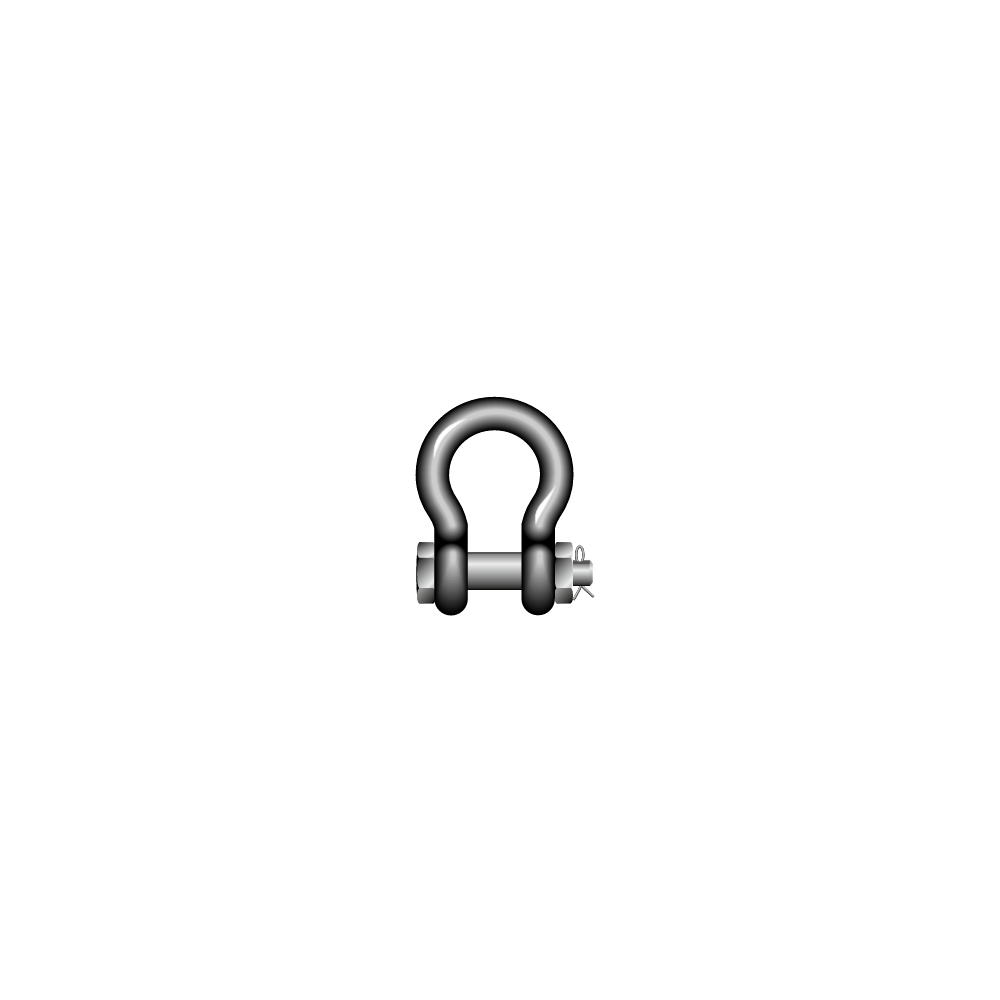 Bow Shackle with Safety Bolt R-7827, Stainless Steel