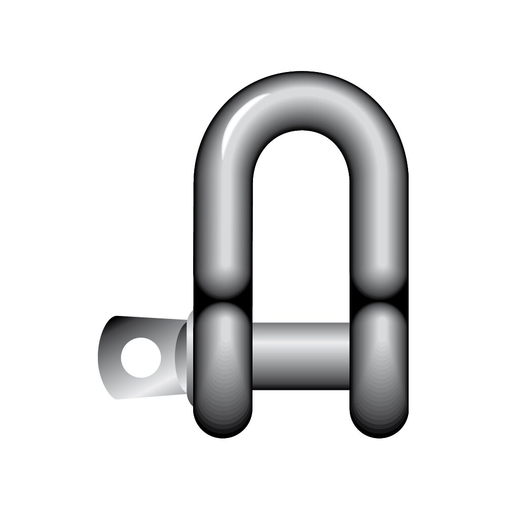 Dee Shackle with Screw Pin R-7821, Stainless Steel 